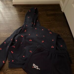Starfit Cherry Hoodie and Shorts Set